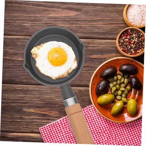 Vista 2 de Yardwe Sartén Mini Sartén Cuerpo de Hierro Resistente Ideal para Cocinar Tortilla Desayuno
