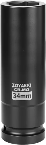 Vista 50 de 1/2" Drive 1-1/2" Deep 6 Pt CR-MO SAE Socket de impacto para tuercas de eje