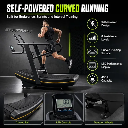 Vista 6 de Efficraft Paquete de entrenamiento de carrera híbrida, cinta de correr