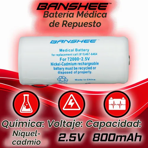 Vista 2 de Banshee Nueva batería de mayor capacidad 800mAh 72000 para Welch Allyn 2.5V