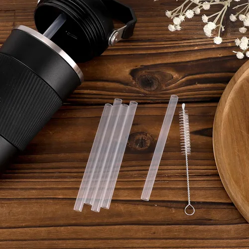 Vista 6 de SAVITA 6pcs Replacement Straws & Brush for Jr. 12oz Kids Water Bottle