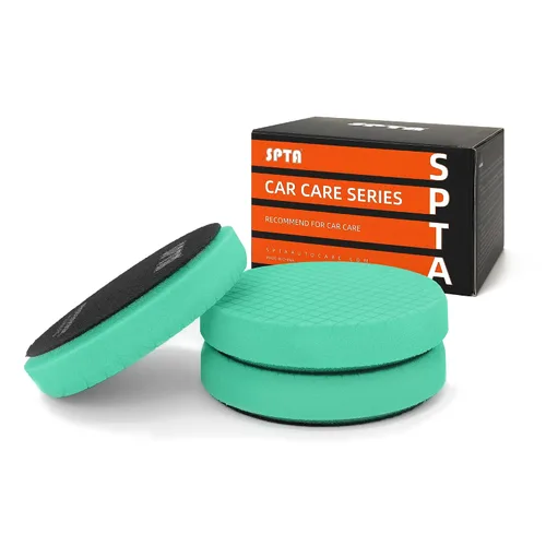 Vista 13 de SPTA - Almohadilla verde de corte grueso de 3.5 pulgadas para placa de respaldo de 3 pulgadas (80 mm), esponja de pulido ideal para pulir