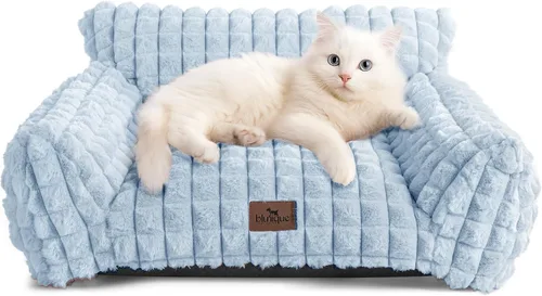 Vista 14 de Sofá cama para gatos con piel sintética de conejo esponjosa para Gris