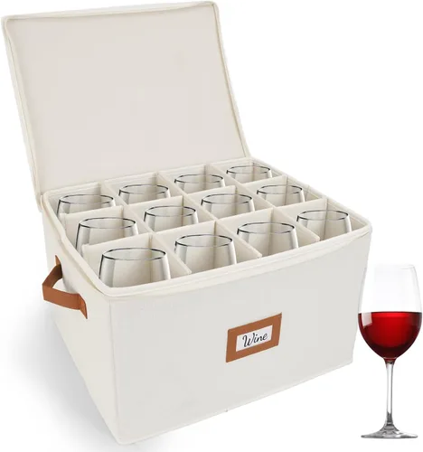 Vista 46 de HOMELUX THEORY 8 piezas de contenedores de almacenamiento de porcelana de carcasa dura, almacenamiento de tazas, copas de vino, utensilios