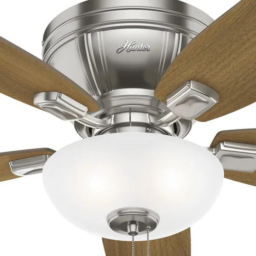 Vista 9 de Hunter Fan Company 53380 Kenbridge Ventilador de techo con luz, grande, acabado de níquel cepillado de 52 pulgadas