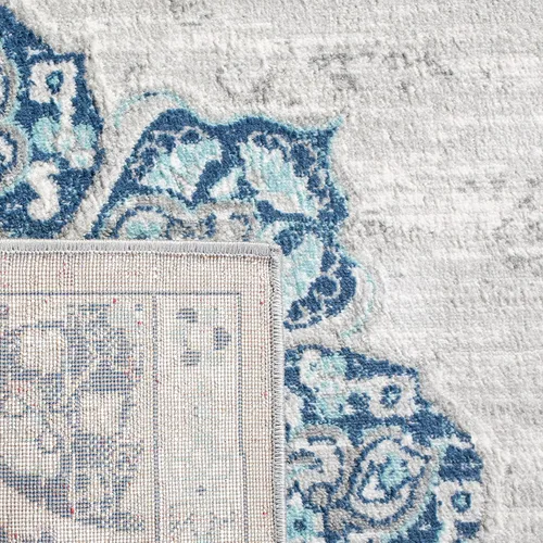 Vista 5 de SAFAVIEH Brentwood Collection - Alfombra decorativa de 2 x 4 pies, diseño desgastado de medallón, no desprende pelusa y de fácil cuidado, ideal