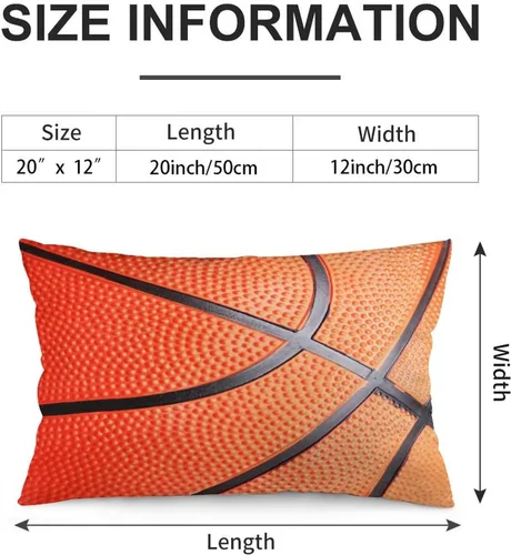 Vista 2 de Synthwave Fundas de almohada de baloncesto de 12 x 20 pulgadas, almohadas decorativas para decoración del hogar, almohada estética para dormitorio
