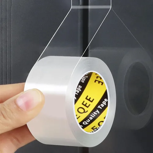 Vista 8 de Cinta de sellado de ventana para invierno transparente, 1-3/8 pulgadas x 9.84 pies, cinta aislante de sellado para ventanas y puertas, sellador