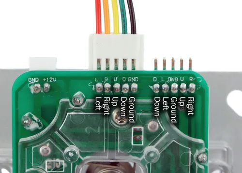 Vista 4 de Joystick LED Illluminated de 2-4-8 vías con tapa de bola LED blanca