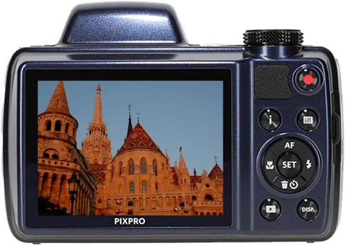Vista 6 de Kodak PIXPRO AZ528 - Cámara digital (azul) Sensor de 16 MP, zoom óptico de 52x, lente gran angular de 0.945 in, óptica es y conectividad Wi-Fi
