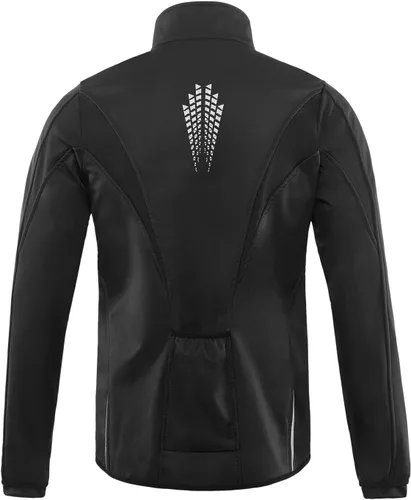 Vista 8 de Chaqueta térmica para ciclismo (tejido Softshell, resistente al viento, impermeable, 15K) de ARSUXEO