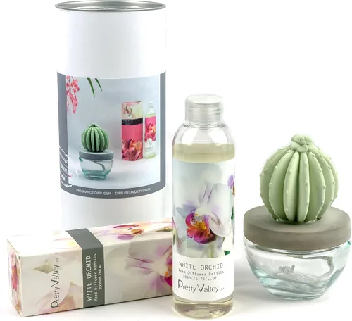 Vista 11 de Barril Cactus Cerámica Difusor de Fragancia Combo 6.8 fl oz Hermoso