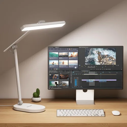 Vista 11 de Honeywell Lámpara de escritorio para oficina en casa, H4 Sunturalux Luz de escritorio LED para cuidado de los ojos, lámpara de escritorio regulable