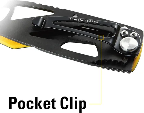 Vista 5 de CAT Cuchillo plegable de esqueleto, mango G10, hoja de acero inoxidable 3Cr13MoV, Liner-Lock, EDC cuchillo de campamento al aire libre