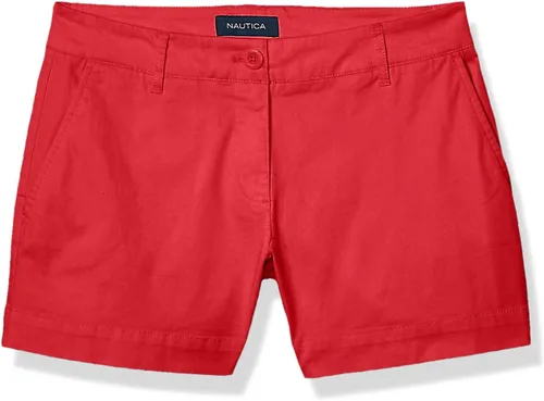 Vista 4 de Nautica Pantalones cortos cómodos de algodón elástico a medida para mujer
