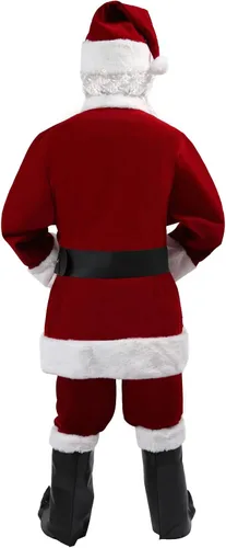 Vista 2 de Santa Claus Costume for Men Adult Santa Suit Christmas Deluxe Santa Costume Set Santa Outfit