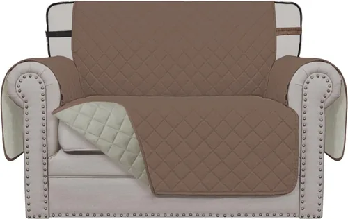 Vista 99 de Easy-Going - Funda reversible para sofá, resistente al agua, con varillas de espuma y correas elásticas, protector de muebles para mascotas y perros
