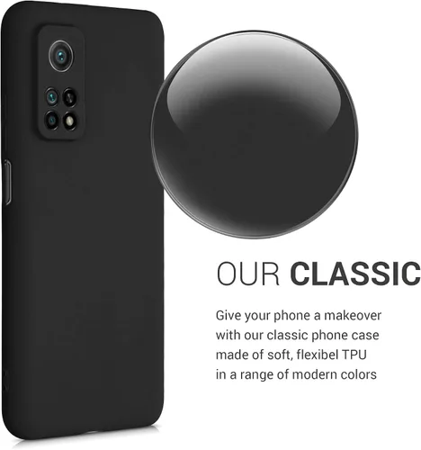 Vista 3 de kwmobile Funda compatible con Xiaomi Mi 10T/Mi 10T Pro - Funda protectora de silicona TPU suave y delgada - Negro mate
