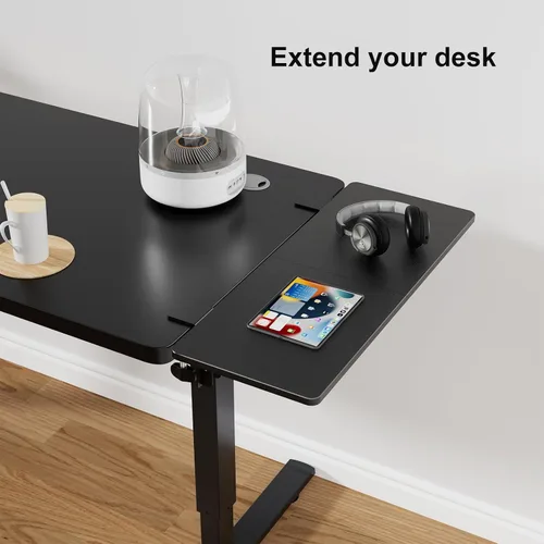 Vista 2 de Suptek DSF3LB - Extensor de escritorio de 9.5 x 23.6 pulgadas, soporte de muñeca, plataforma plegable para bandeja de teclado, adecuado para Negro