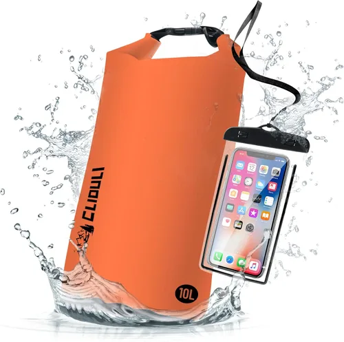 Vista 23 de Bolso impermeable y flotante de Cliduli, mochila impermeable enrollable azul pequeña de 2L/5L/10L/20L/30L/40L, bolsas flotantes ligeras para kayak