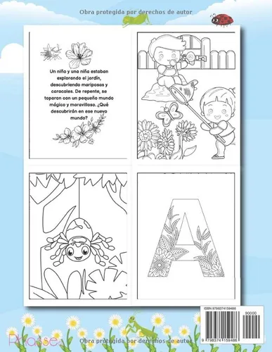 Vista 2 de Libro de colorear Jumbo para niños de 1 a 4 años, bichos Grandes, sencillas e ilustraciones divertidas, alfabeto y temas divertidos preescolares