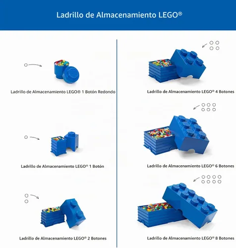 Vista 6 de LEGO Ladrillo de Almacenamiento 4 – botones Naranja – Caja de Almacenamiento de Plástico Apilable con Tapa para Niños y Adultos, Organizador