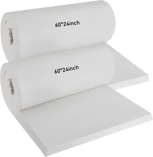 Vista 9 de Amylove 2 Piezas Mantas Aislantes de Fibra Cerámica 48 x 16 x 1 Pulgadas Alta Densidad Calor 2600°F Aislamiento de Alta Temperatura para Estufas