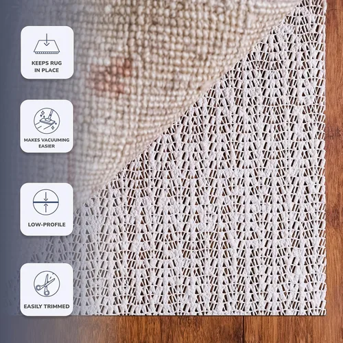 Vista 3 de Slip-Stop Rug Grip - Almohadilla antideslizante de perfil bajo para alfombras de área y alfombras de pasillo, almohadilla para suelos de madera