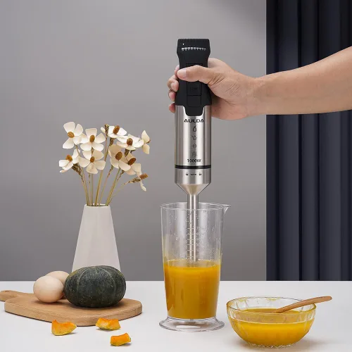 Vista 8 de Batidora eléctrica de inmersión de 1000 W, batidora de mano de 20 velocidades con mango ergonómico, batidora de mano para batidos, alimentos