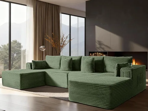Vista 54 de Sofá modular de gran tamaño de 108 pulgadas, cómodo sofá deshuesado en forma de U para sala de estar, asientos extra profundos, sin montaje, sofá