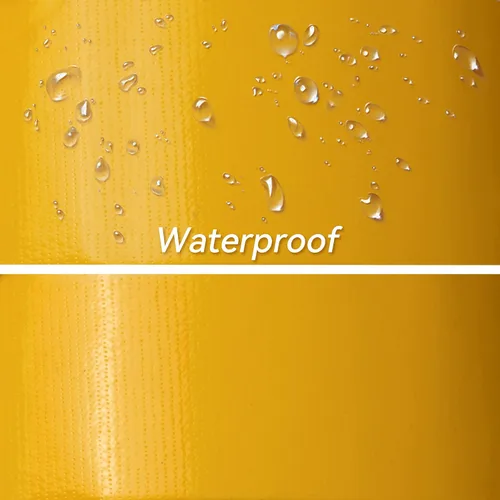 Vista 3 de Reniteco Cinta adhesiva amarilla: 2 pulgadas x 10 yardas, impermeable y para todo tipo de clima, sin residuos, resistente a los rayos UV, resistente