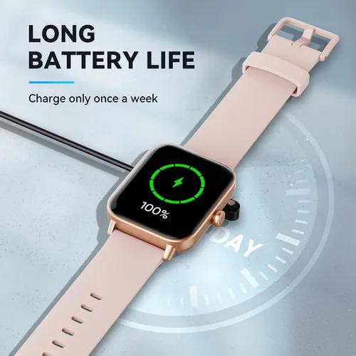 Vista 8 de Reloj inteligente para mujer, reloj de fitness (respuestahacer llamada), Alexa integrado, monitor de oxígeno en sangre de sueño de frecuencia