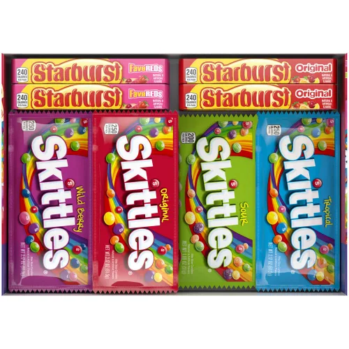 Vista 11 de SKITTLES & STARBURST - Surtido de caramelos de tamaño completo 37.05 onzas. Caja de 18