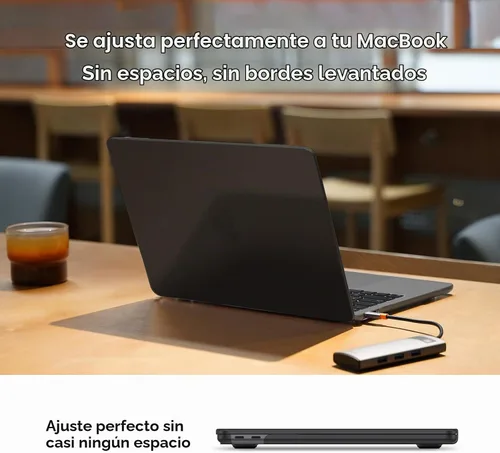 Vista 5 de EooCoo for MacBook Air 13.3 inch Case with Keyboard and Screen Protector Crystal Black