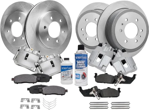 Vista 58 de Detroit Axle - Rotores de freno para Jeep Compass 2015-2022 Renegade 2016-2022 Fiat 500X 2016-2022, 2018, 2019, 2020, 2021. Reemplazo de rotores