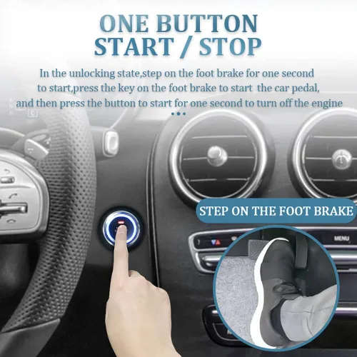 Vista 5 de Arrancador de control remoto con control de bloqueo/desbloqueo de rango de 164 pies universal para automóviles de 12 V arranque de motor de entrada
