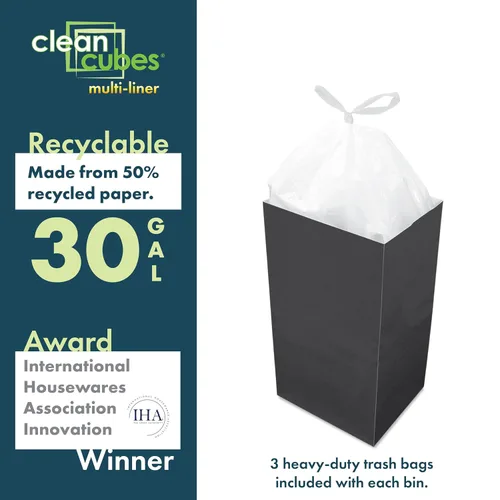 Vista 4 de Clean Cubes Botes de basura emergentes multirevestimiento de 30 galones