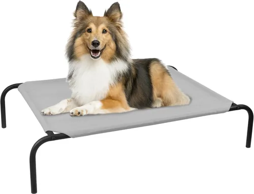 Vista 14 de Cuna elevada para mascotas pequeñas, cama elevada para perros con malla transpirable, marco de acero resistente