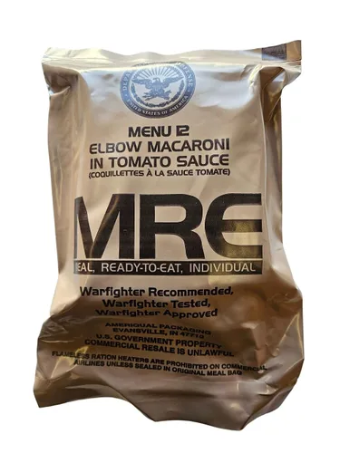 Vista 7 de Genuine USGI Individual MRE [Comida, Lista para Comer] Fecha de Inspección 01/2024 o Posterior - Eliges el Menú - Ración Completa con Plato