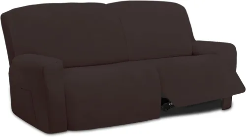 Vista 19 de Easy-Going - Funda elástica de microfibra para sofá reclinable seccional, suave vellón ajustable a tu sofá de 2 cuerpos, lavable, protector