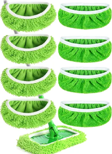 Vista 8 de Almohadillas de Microfibra Reutilizables para Trapeador Almohadillas Húmedas Lavables Compatibles con Repuestos de Almohadillas Swiffer Sweeper