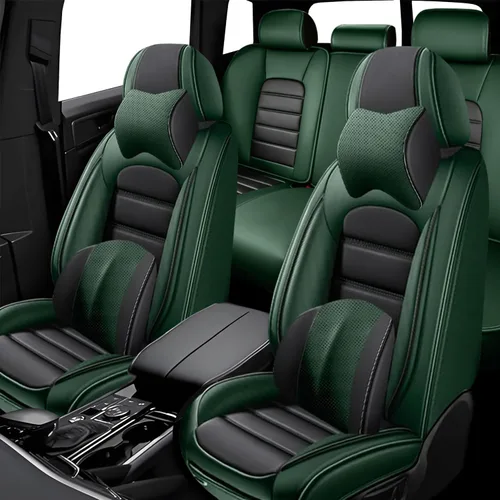 Vista 16 de 5 fundas de asiento para Mazda2 2011-2023, fundas de asiento de automóvil de cuero, impermeables, suaves, cómodas fundas de asiento de automóvil