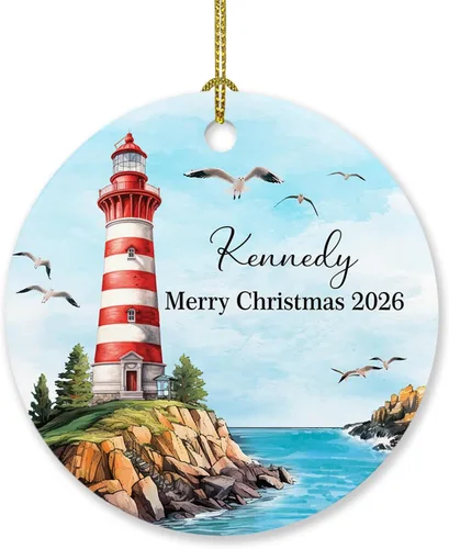 Vista 7 de Adorno de Navidad personalizado de playa de Hawái 2026, adorno de Navidad de paisaje urbano de Hawaii, adornos de Hawái, regalos para amigos, mamá