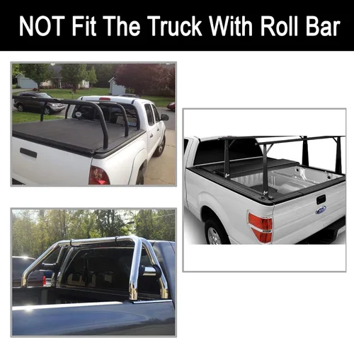 Vista 3 de Cubierta para cama de camioneta enrollable y suave de 5.5 pies 66.7" con montaje superior impermeable + tira de sellado para Tundra 2022-ahora