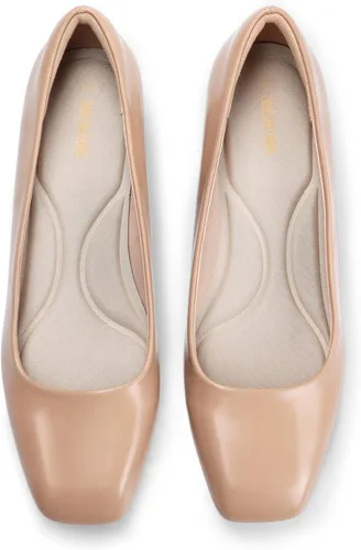 Vista 4 de DREAM PAIRS Tacones gruesos para mujer, tacón cuadrado cerrado, tacón bajo, zapatos de vestir, cómodos, para boda, fiesta, oficina, zapatos de tacón