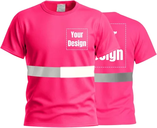 Vista 15 de Camisetas reflectantes de seguridad de alta visibilidad personalizan su logotipo