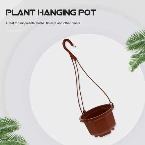 Vista 7 de Yardwe Plantas artificiales para decoración al aire libre, 12 macetas colgantes de plástico, macetas de pared para plantas de interior y exterior