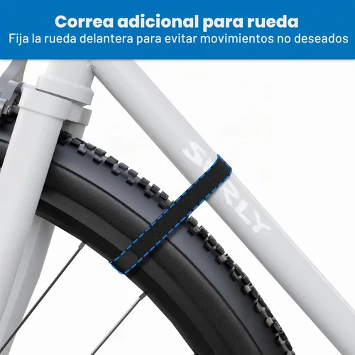 Vista 6 de Mount-It! Soporte de pared para bicicleta con estante y ganchos, soporte horizontal para interiores para garaje, hogar, ahorro de espacio, colgador