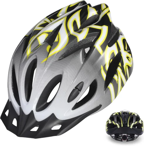 Vista 15 de Zacro Casco de bicicleta para adultos, ligero para hombres y mujeres, cómodo con almohadillas y visera, casco de bicicleta certificado para adultos