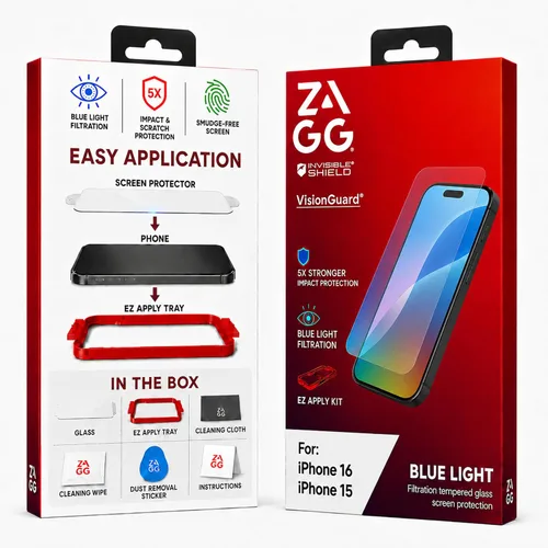 Vista 11 de ZAGG InvisibleShield Glass Elite VisionGuard+ - Protector de pantalla para Apple iPhone 14 Pro, máxima resistencia a golpes, golpes y arañazos